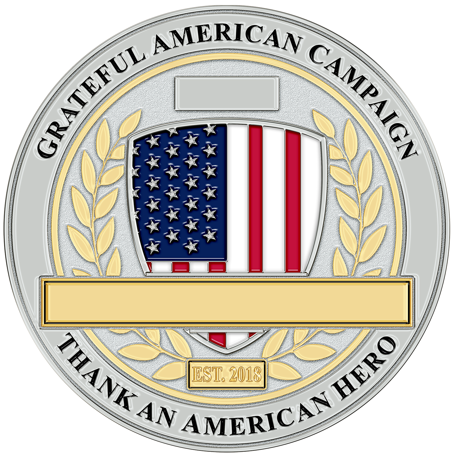 coin-front Grateful American Campaign Challenge Coin