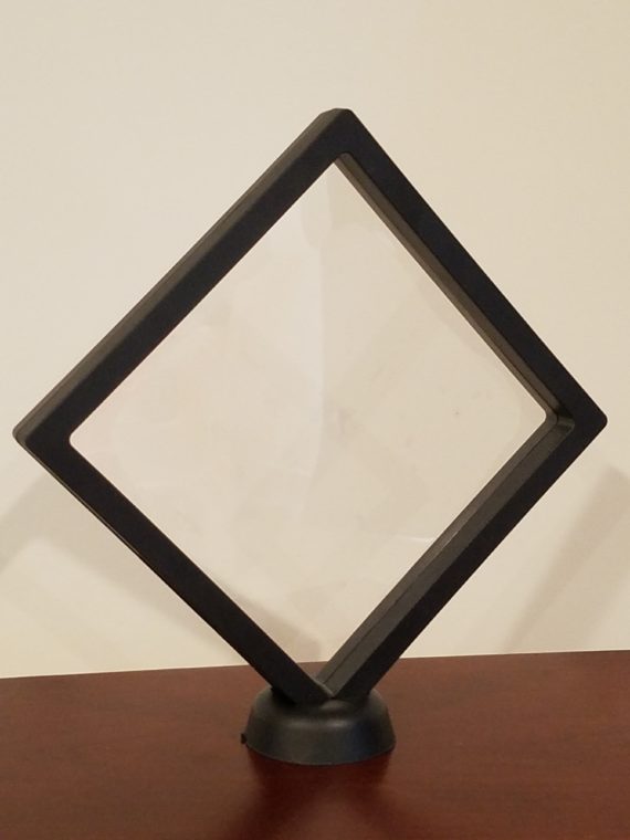 Floating Plastic Display Case Holder with Stand